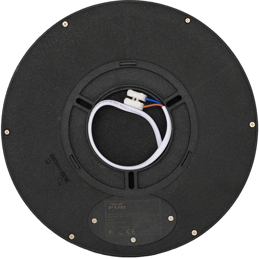 Fulgur s-42585 - Iluminação de teto LED com sensor de movimento NOMY-S LED/18W/230V 3000/4000/6000K IP40 diâmetro 23 cm preto