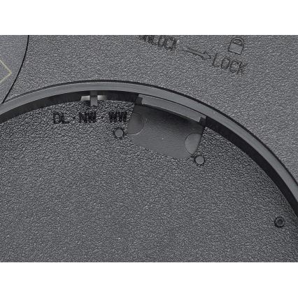 Fulgur s-42585 - Iluminação de teto LED com sensor de movimento NOMY-S LED/18W/230V 3000/4000/6000K IP40 diâmetro 23 cm preto