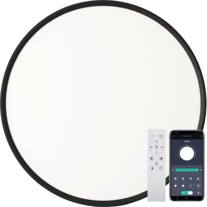 Fulgur s-43040 - Luminária de teto LED regulável NOMY-RC LED/40W/230V 3000/4000/6500K Ø 50 cm IP40 preta + controlo remoto