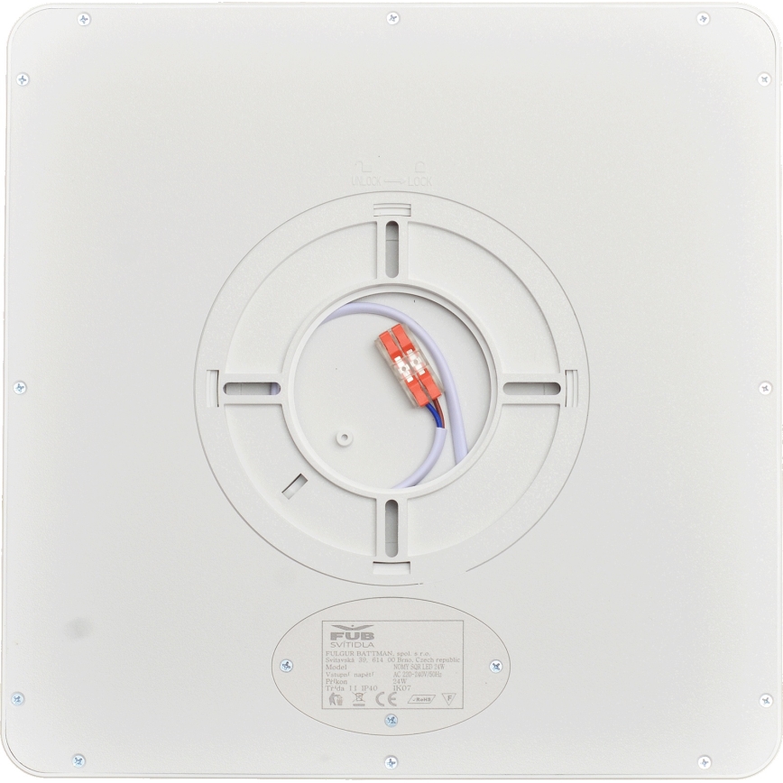Fulgur s-43102 - Luminária de teto LED NOMY LED/24W/230V 3000/4000/6500K IP40 30x30 cm branca