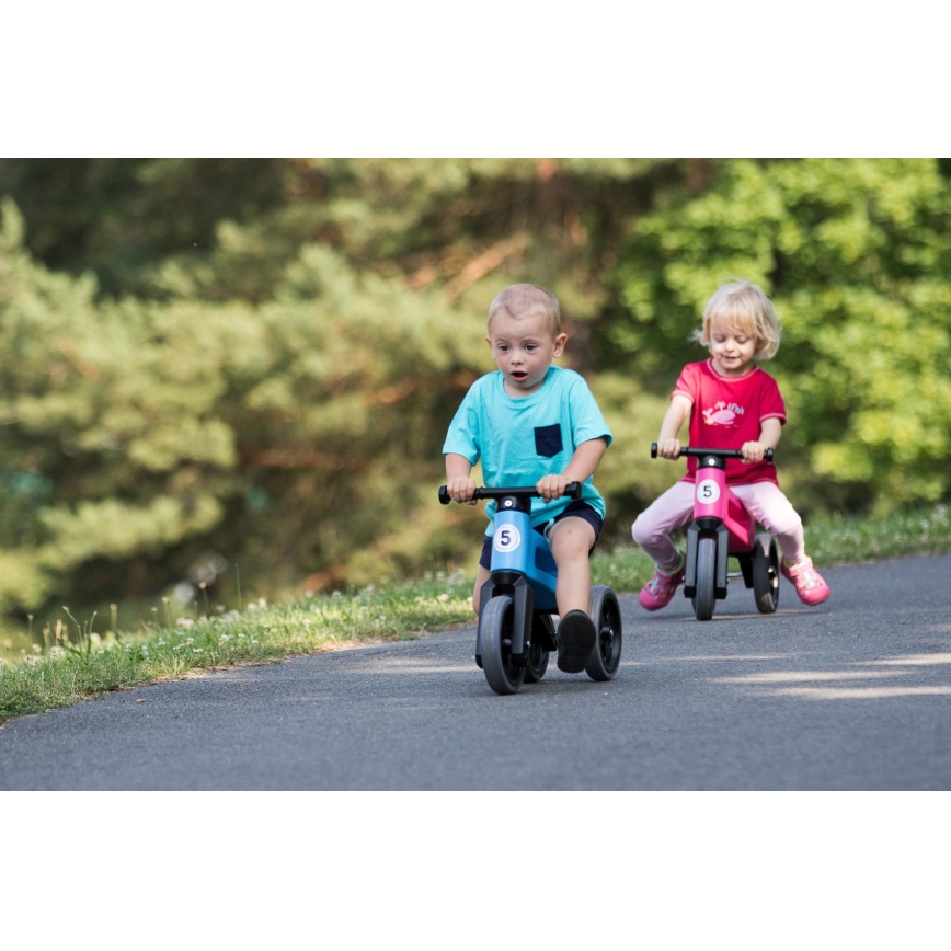 Funny Wheels - Bicicleta de equilíbrio 2 em 1 RIDER SPORT azul/preto