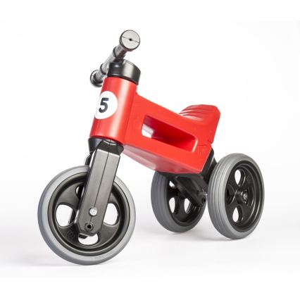 Funny Wheels - Bicicleta de equilíbrio 2 em 1 RIDER SPORT vermelha/preta