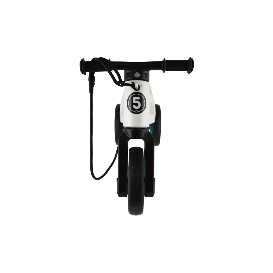 Funny Wheels - Bicicleta de equilíbrio 2 em 1 RIDER SUPER SPORT branco/preto/azul