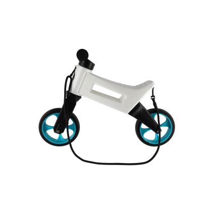 Funny Wheels - Bicicleta de equilíbrio 2 em 1 RIDER SUPER SPORT branco/preto/azul