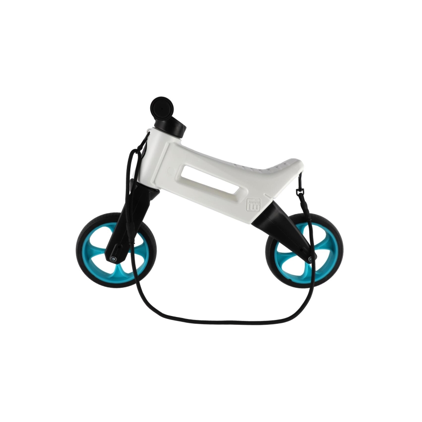 Funny Wheels - Bicicleta de equilíbrio 2 em 1 RIDER SUPER SPORT branco/preto/azul