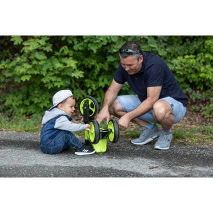 Funny Wheels - Bicicleta de equilíbrio 2 em 1 RIDER SUPER SPORT verde/preto