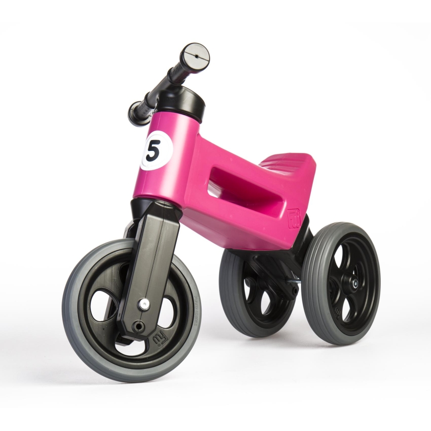 Funny Wheels - Bicicleta sem pedais 2 em 1 RIDER SPORT rosa/preta