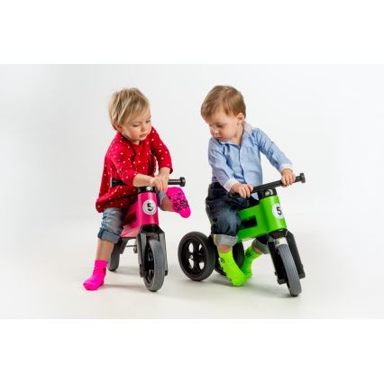 Funny Wheels - Bicicleta sem pedais 2 em 1 RIDER SPORT verde/preto