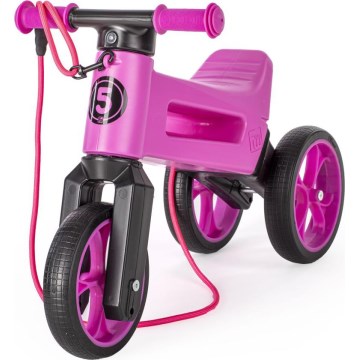 Funny Wheels - Bicicleta sem pedais 2 em 1 RIDER SUPER SPORT rosa/preto