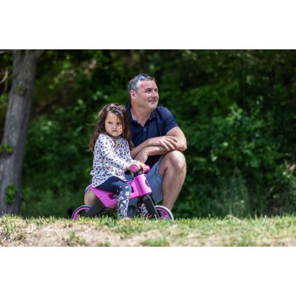 Funny Wheels - Bicicleta sem pedais 2 em 1 RIDER SUPER SPORT rosa/preto