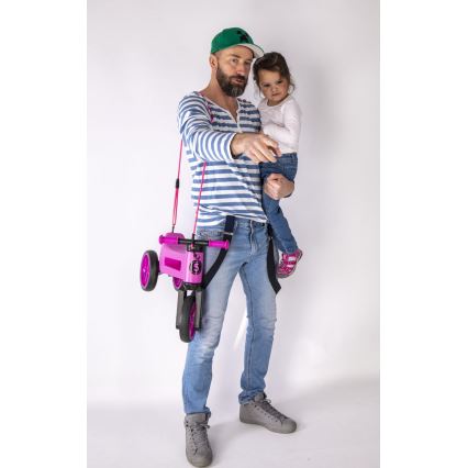 Funny Wheels - Bicicleta sem pedais 2 em 1 RIDER SUPER SPORT rosa/preto