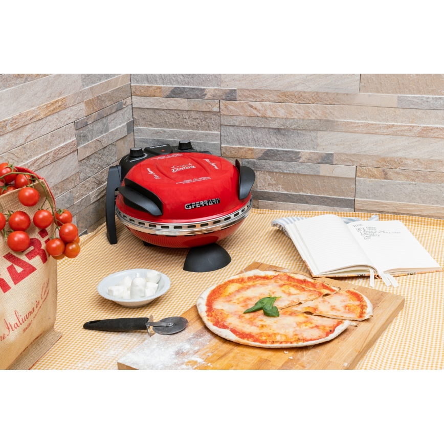 G3Ferrari G1000602 - Forno para pizza DELIZIA 1200W/230V vermelho
