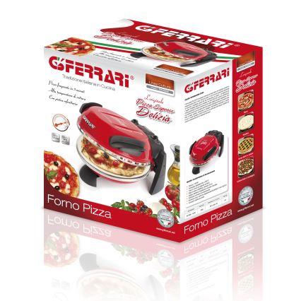G3Ferrari G1000602 - Forno para pizza DELIZIA 1200W/230V vermelho