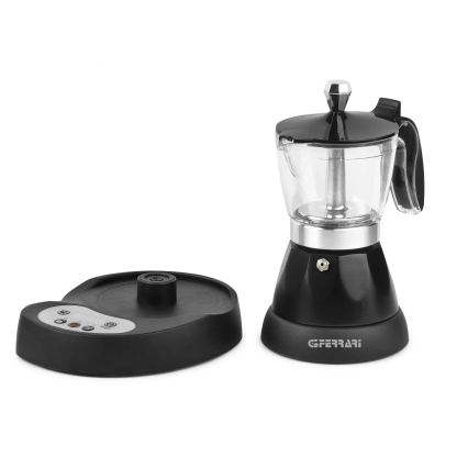 G3Ferrari G1004500 - Cafeteira elétrica Moka RISVEGLIO 400W/230V preta