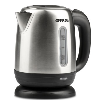 G3Ferrari G1009500 - Chaleira elétrica 1,2 L, 1630 W/230 V, aço inoxidável/preta
