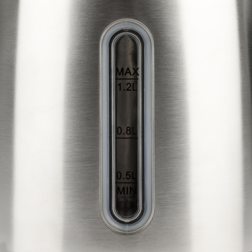 G3Ferrari G1009500 - Chaleira elétrica 1,2 L, 1630 W/230 V, aço inoxidável/preta