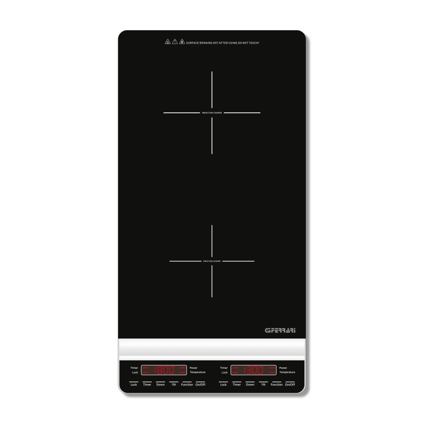G3Ferrari G1013900 - Placa de indução de duas zonas DINAMIKO 3100W/230V preta