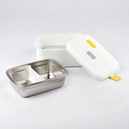 G3Ferrari G1016601 - Aquecedor elétrico de refeições VITTO 48W/230V 0,8 l branco/amarelo
