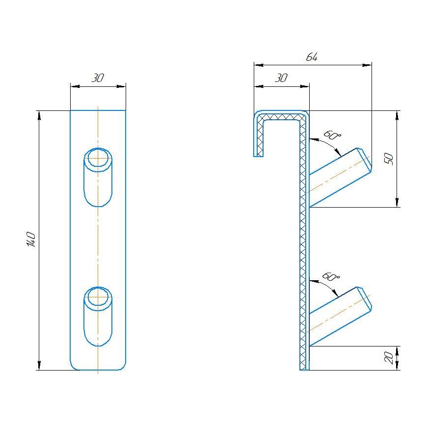 Gancho para radiador INOX - aço inoxidável/antracite