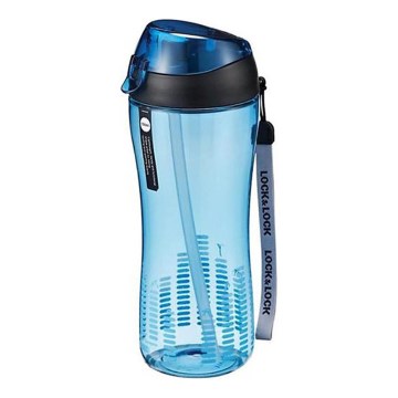Garrafa desportiva com palhinha 550 ml azul