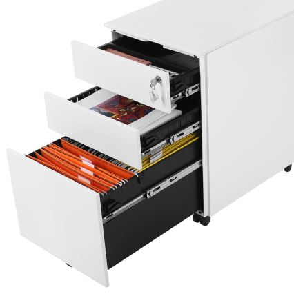 Gaveteiro de escritório SECURIO, branco