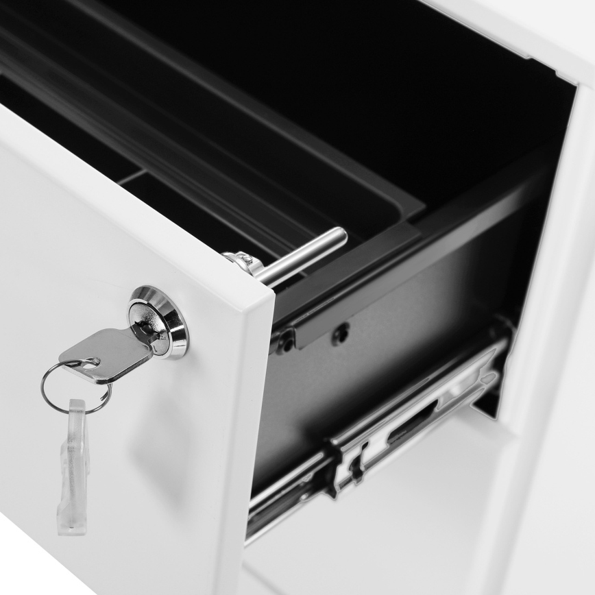 Gaveteiro de escritório SECURIO branco