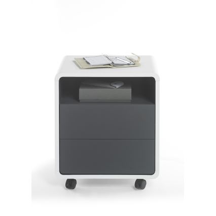Gaveteiro de escritório TEO branco/antracite
