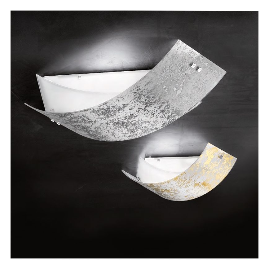 Gea Luce CAMILLA P M arg - Iluminação de teto CAMILLA 2xE27/70W/230V 63,5 cm prateado