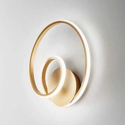 Gea Luce DIVA A ORO SPAZZOLATO - Iluminação de parede LED com regulação DIVA LED/20W/230V dourada