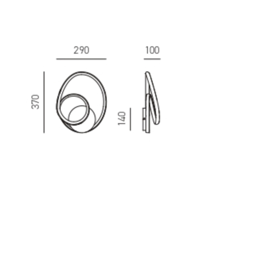 Gea Luce DIVA A ORO SPAZZOLATO - Iluminação de parede LED com regulação DIVA LED/20W/230V dourada