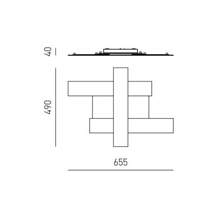 Gea Luce DOHA P P N - Iluminação de teto LED DOHA LED/30W/230V 65,5 cm preto