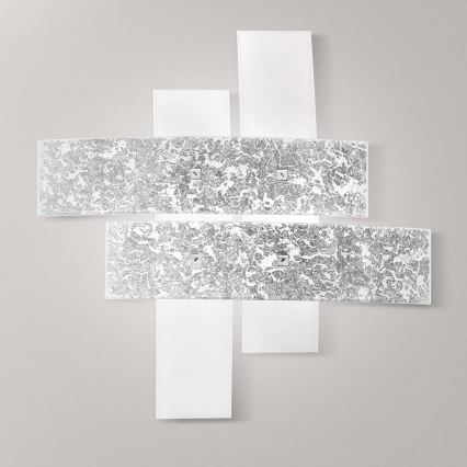 Gea Luce LARA P M arg - Iluminação de teto LARA 2xE27/70W/230V 70 cm prateado