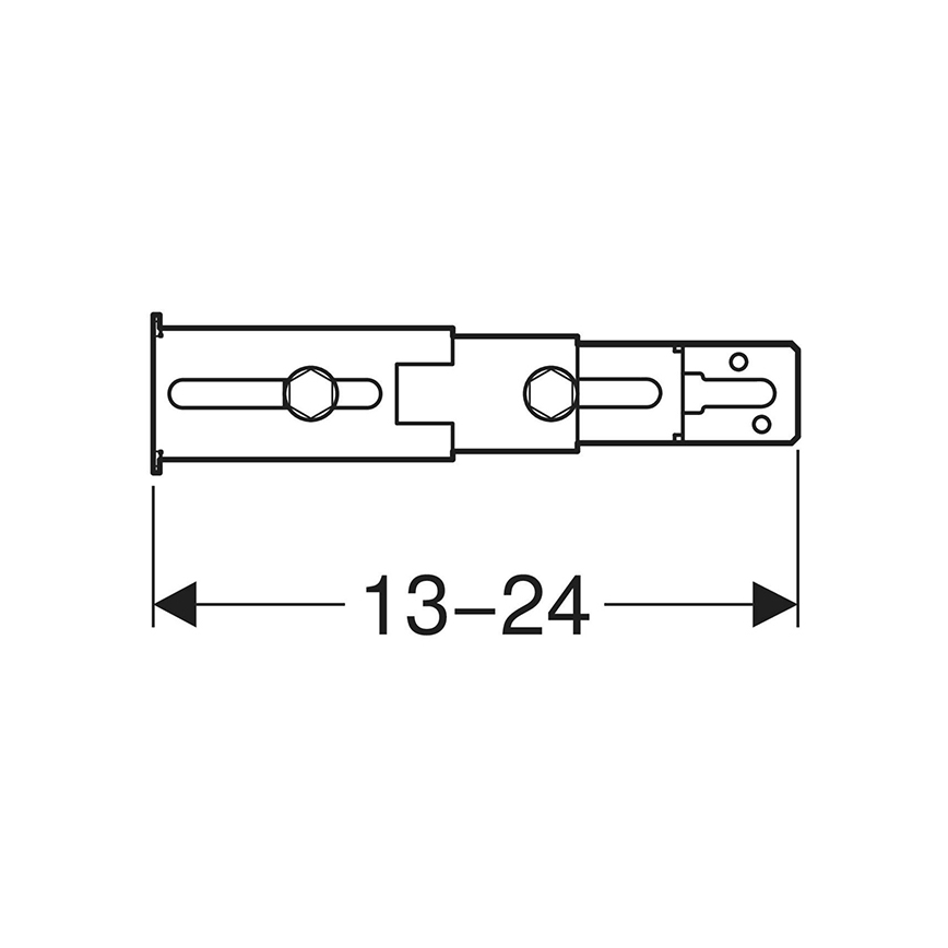 Geberit 111.064.00.1 - Conjunto de fixação para pés na parede traseira Duofix, 2 unidades
