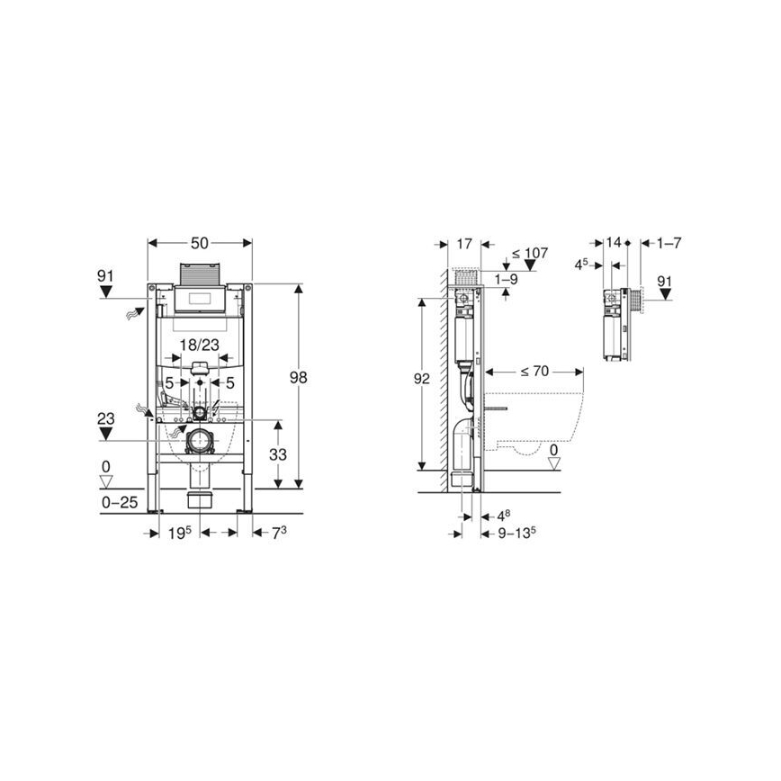 Geberit 115.063.21.1 - Suporte para vareta DuoFresh