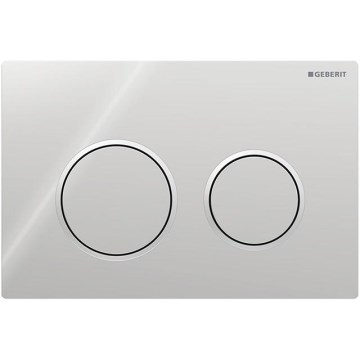 Geberit 115.085.KH.1 - Botão de descarga Omega20, 21,2 x 14,2 cm, cromo brilhante / cromo mate