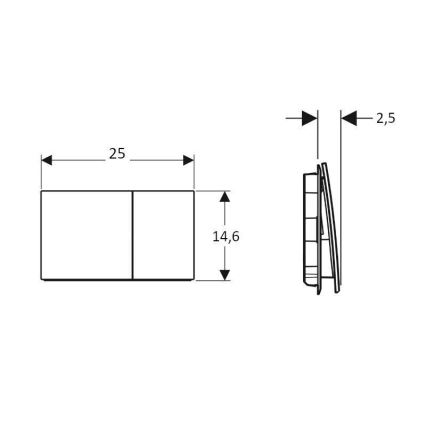 Geberit 115.622.JL.1 - Placa de acionamento Sigma70 25 x 14,6 cm, cinza areia