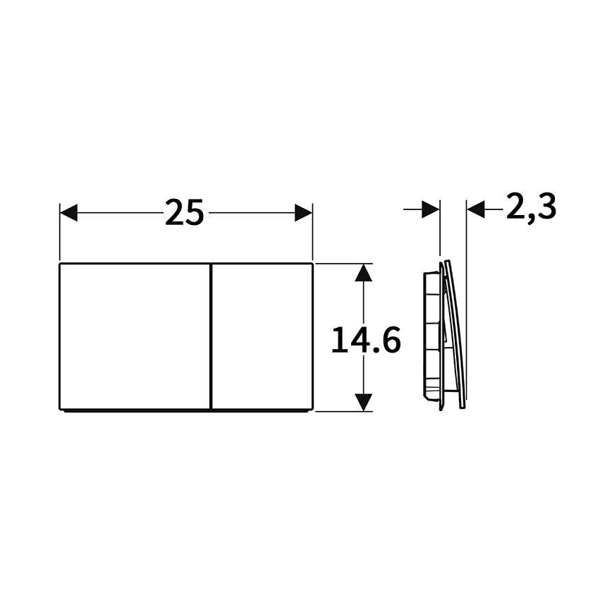 Geberit 115.622.JT.1 - Tecla de descarga Sigma70 25x14,6 cm branca mate