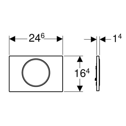 Geberit 115.758.KJ.5 - Placa de acionamento Sigma10 24,6x16,4 cm branco/cromado polido