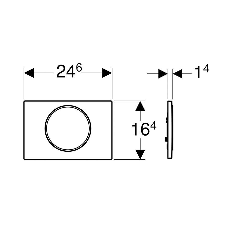 Geberit 115.758.KK.5 - Botão de descarga Sigma10 24,6x16,4 cm branco/dourado
