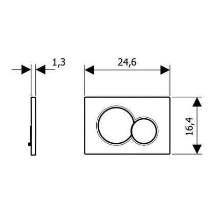 Geberit 115.770.21.5 - Botão de descarga Sigma01 Round 24,6x16,4 cm cromado brilhante