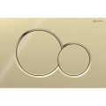Geberit 115.770.DT.5 - Botão de descarga Sigma01 Round 24,6x16,4 cm latão