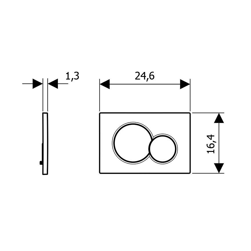 Geberit 115.770.DW.5 - Botão de descarga Sigma01 Round 24,6x16,4 cm preto