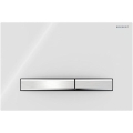 Geberit 115.788.11.2 - Botão de descarga Sigma50 24,6x16,4 cm branco/cromado mate