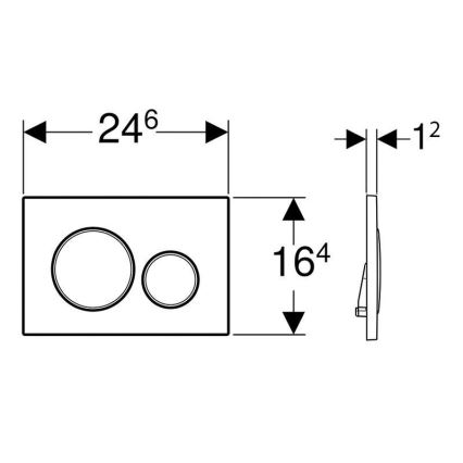 Geberit 115.882.01.1 - Botão de descarga Sigma20 24,6x16,4 cm branco