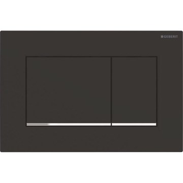 Geberit 115.883.14.1 - Botão de descarga Sigma30 24,6x16,4 cm preto/cromo brilhante