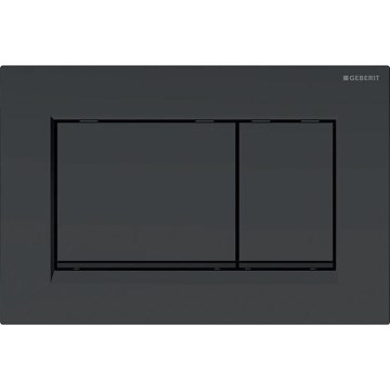 Geberit 115.883.16.1 - Placa de acionamento Sigma30 24,6x16,4 cm preta fosca