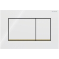 Geberit 115.883.KK.1 - Botão de descarga Sigma30 24,6x16,4 cm branco/dourado