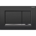 Geberit 115.883.KM.1 - Botão de descarga Sigma30 24,6x16,4 cm preto/cromado brilhante