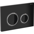 Geberit 115.884.SJ.1 - Botão de descarga Sigma50 24,6x16,4 cm preto/cromado brilhante