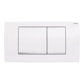 Geberit 115.899.KJ.1 - Botão de descarga Twinline30 34x18,5 cm branco/cromado brilhante